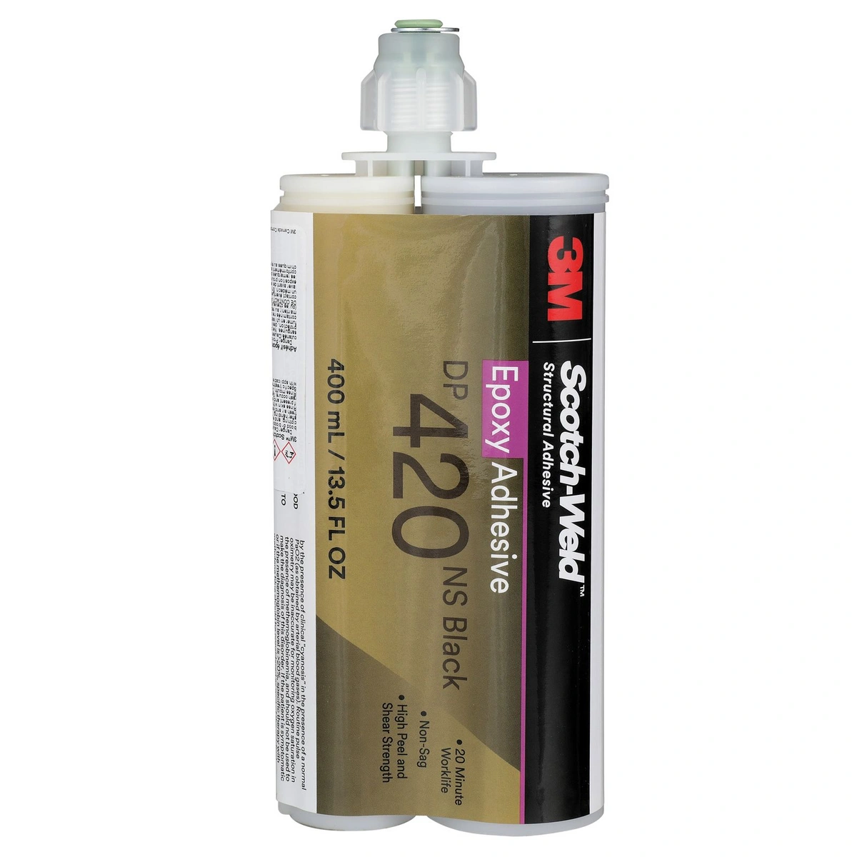 Klej epoksydowy dwuskładnikowy 3M SCOTCH-WELD DP420NS 400ml kol. czarny [7100320205]