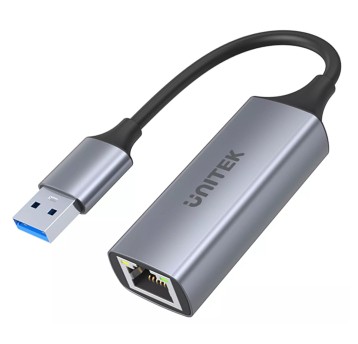 Adapter połączeniowy USB-A / RJ45 12cm UNITEK kol. szary [U1309A]