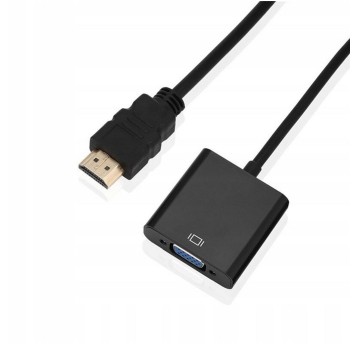 Adapter przejściówka HDMI(M) / DSUB-VGA(F) 15cm MOBES kol. czarny [4678]