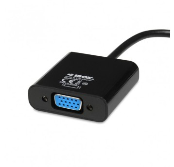 Adapter przejściówka HDMI(M) / VGA(F) 3M kol. czarny [IAHV01]