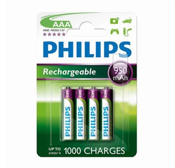 Akumulator Ni-MH HR03 (AAA) PHILIPS 950mAh 1,2V blister zawiera 4 szt. [R03B4A95/10]