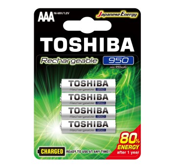 Akumulator Ni-MH HR03 (AAA) TOSHIBA 950mAh 1,2V blister zawiera 4 szt. [TOSBAT0430]
