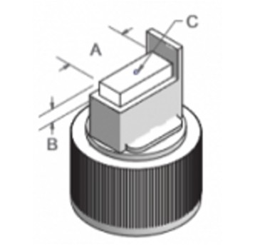 Aplikator do primera DESIGNETICS 47BB płaski z prowadnicą boczną 15,9mm, filc medium 04, ogranicznik przepł. 20Q+20A