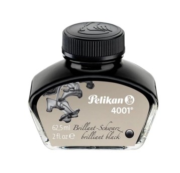Atrament do piór wiecznych PELIKAN 4001 Brilliant Black kol. czarny 62,5ml [329144]