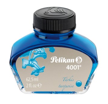 Atrament do piór wiecznych PELIKAN 4001 Turquoise kol. turkusowy 62,5ml [329201]