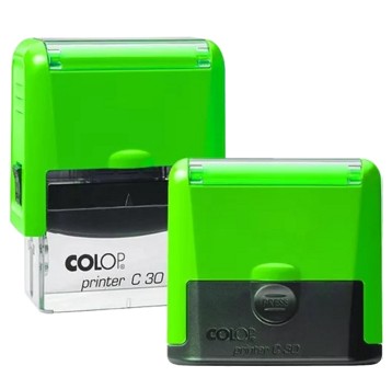 Automat stemplarski nasączony COLOP PRINTER 30 PRO kol. czarny kolor obudowy zielony neonowy