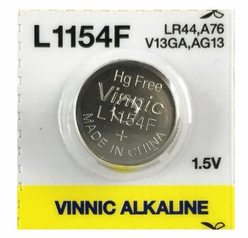 Bateria alkaliczna L1154 / LR44 / A76 / AG13 VINNIC 1,5V 1 szt. [L1154F]