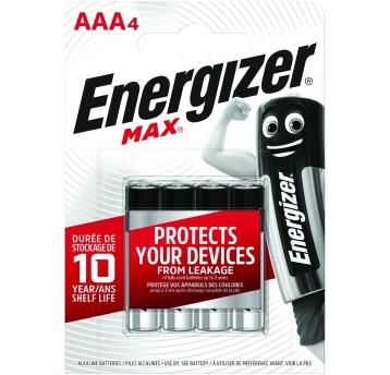 Bateria alkaliczna LR03 (AAA) ENERGIZER Max 1,5V blister zawiera 4 szt. [EN-426687]