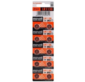 Bateria alkaliczna LR1130 / LR54 / AG10 / 189 / 389 / 390 MAXELL 1,5V blister zawiera 10 szt.