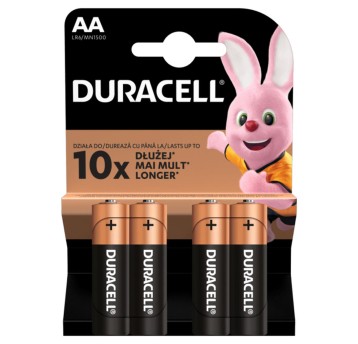 Bateria alkaliczna LR6 (AA) DURACELL 1,5V blister zawiera 4 szt.
