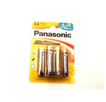 Bateria alkaliczna LR6 (AA) PANASONIC 1,5V blister zawiera 6 szt.