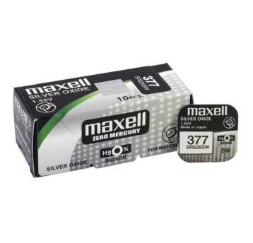 Bateria srebrowa 377 MAXELL 1,55V pudełko zawiera 10 szt. [SR626SW]