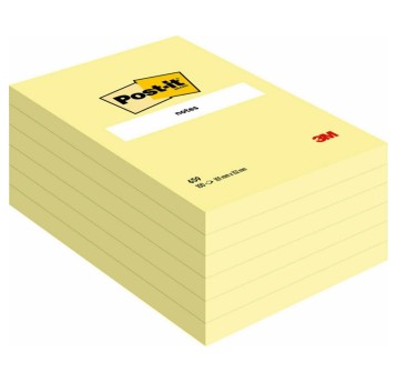 Bloczek samoprzylepny 102 x 152mm POST-IT 100 karteczek kol. żółty [659 / 3M-UU009543636]
