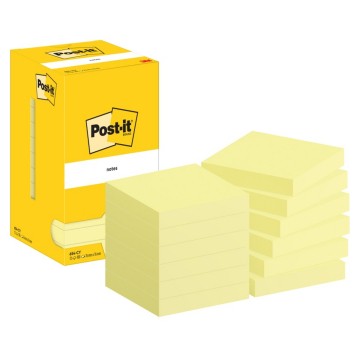 Bloczek samoprzylepny 76 x 76mm POST-IT 100 karteczek kol. żółty 12 szt. [3M-4064035065676]