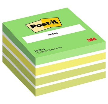 Bloczek samoprzylepny 76 x 76mm POST-IT 450 karteczek kol. zielony [3M-70007038881]