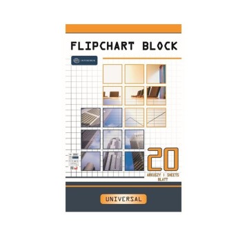 Blok do flipchartów kratka 64 x 100cm INTERDRUK kol. biały 20 kartek [FLI20#]