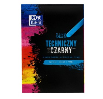 Blok techniczny kol. czarny A4 210g 10 kartek OXFORD [400093231]