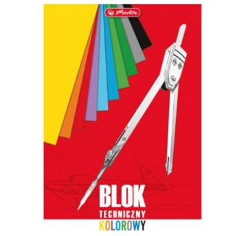 Blok techniczny wielokolorowy A4 160g 10 kartek HERLITZ [9583659]