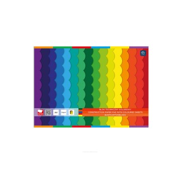 Blok techniczny wielokolorowy A4 160g 10 kartek INTERDRUK [BLTK]