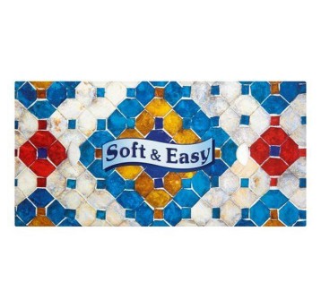 Chusteczki higieniczne celuloza 2 warstwowe karton SOFT&EASY kol. biały 80 szt.