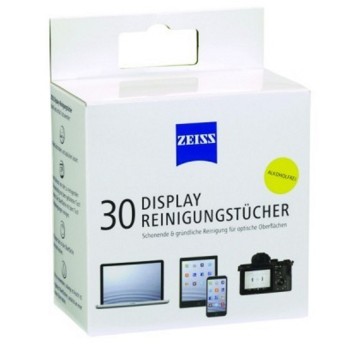 Chusteczki / ściereczki do czyszczenia ekranów nasączane ZEISS saszetki 30 szt. [ZS581998]