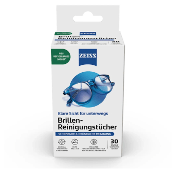 Chusteczki / ściereczki do czyszczenia okularów nasączane ZEISS saszetki 30 szt. [ZS0666-761]