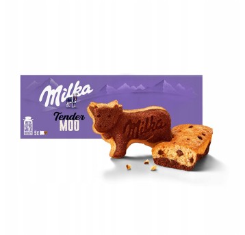 Ciastka biszkoptowe MILKA Tender Moo z kawałkami mlecznej czekolady 140g
