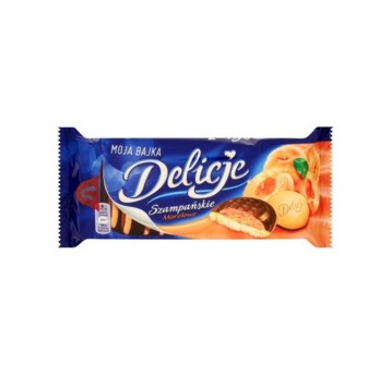Ciastka biszkopty MONDELEZ Delicje Szampańskie morelowe 147g
