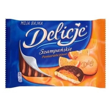 Ciastka biszkopty MONDELEZ Delicje Szampańskie pomarańczowe 294g