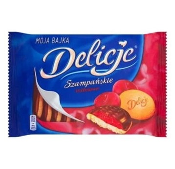 Ciastka biszkopty MONDELEZ Delicje Szampańskie wiśniowe 294g