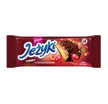 Ciastka kruche GOPLANA Jeżyki Dark Cherry wiśniowe w gorzkiej czekoladzie 140g