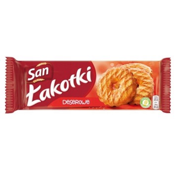 Ciastka kruche SAN ŁAKOTKI deserowe 168g