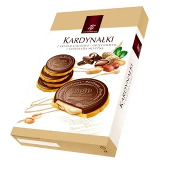Ciastka kruche TAGO Kardynałki kakaowo-orzechowe polane czekoladą 180g