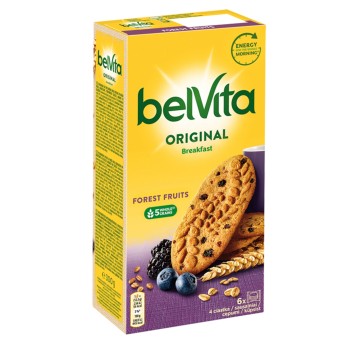 Ciastka zbożowe BELVITA owoce leśne (pakowane 6 x 4szt.) 300g