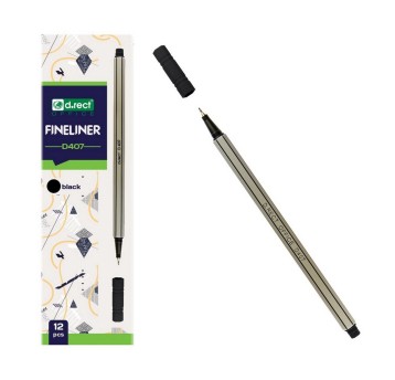 Cienkopis D.RECT D407 kol. czarny 0,4mm [105241]