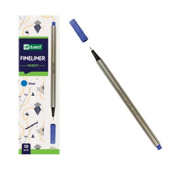 Cienkopis D.RECT D407 kol. niebieski 0,4mm [105243]