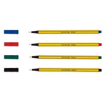 Cienkopis LEVIATAN D400 wielokolorowy 0,4mm 4 szt. w etui [105227]