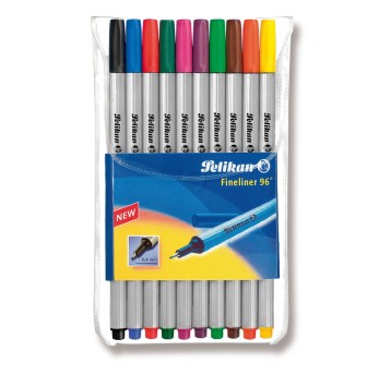 Cienkopis PELIKAN FINELINER 96 wielokolorowy 0,4mm 10 szt. w kartonowym etui [100401690]