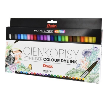 Cienkopis PENTEL S40 wielokolorowy 0,4mm 24 szt.