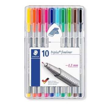 Cienkopis STAEDTLER TRIPLUS wielokolorowy 0,3mm 10 szt. w etui [S 334 SB10]
