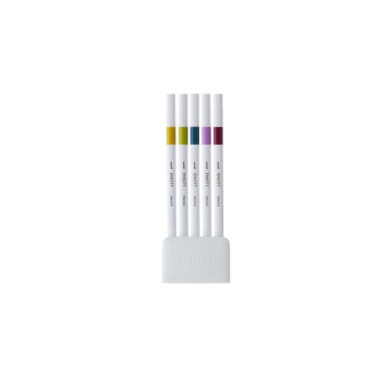 Cienkopis UNI EMOTT wielokolorowy 0,4mm 5 szt. [UNPEMSY5C/NO8]