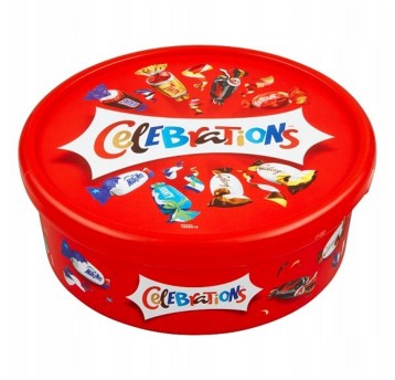 Cukierki CELEBRATIONS mix 8 smaków pudełko plastikowe 650g