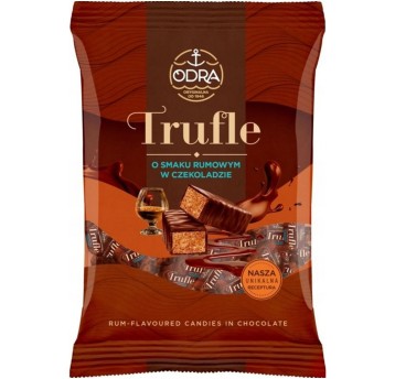 Cukierki czekoladowe ODRA TRUFLE rumowe torebka 1kg