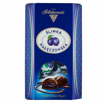 Cukierki czekoladowe SOLIDARNOŚĆ ŚLIWKA NAŁĘCZOWSKA kartonik 190g