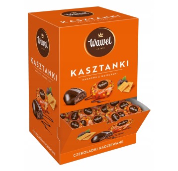 Cukierki czekoladowe WAWEL KASZTANKI kartonik z kieszonką 2,3kg