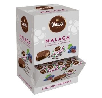 Cukierki czekoladowe WAWEL MALAGA kartonik z kieszonką 2,5kg
