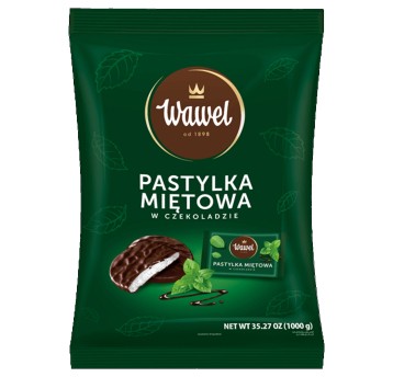 Cukierki czekoladowe WAWEL PASTYLKA MIĘTOWA torebka 1kg