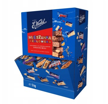 Cukierki czekoladowe WEDEL MIESZANKA WEDLOWSKA kartonik z kieszonką 3kg