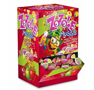 Cukierki owocowe MIESZKO ZOZOLE jabłko, wiśnia, truskawka kartonik z kieszonką 2,5kg