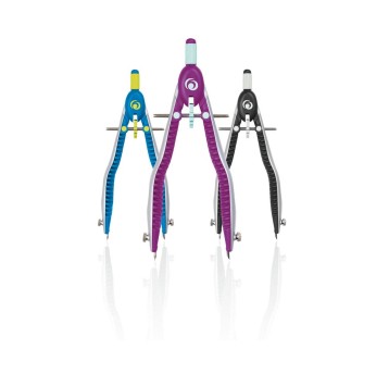 Cyrkiel HERLITZ mix kolorów metal z etui na grafity [11086535]